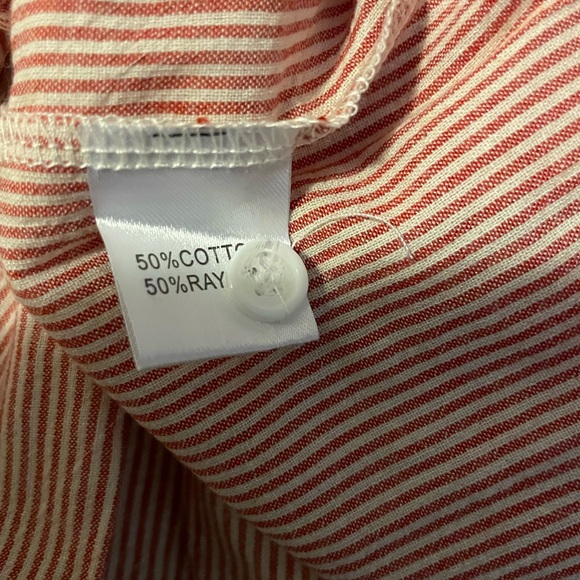 Sz L OMSJ OMSJ Women's Striped Button Down Shirts Casual Long Sleeve Stylish V - Picture 12 of 12